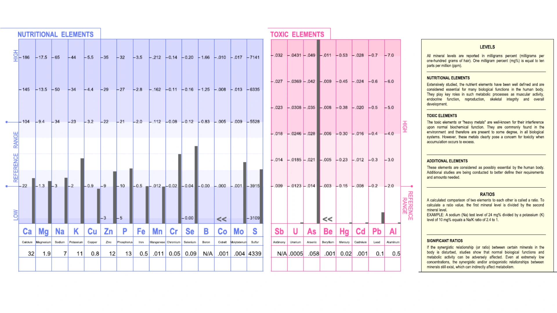 Hair Tissue Mineral Analysis Report